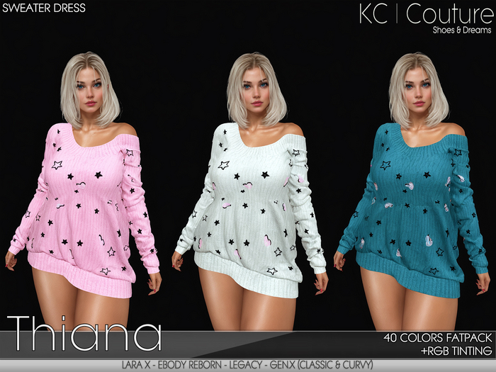 -KC- THIANA SWEATER DRESS / 40 TEXTURES FATPACK