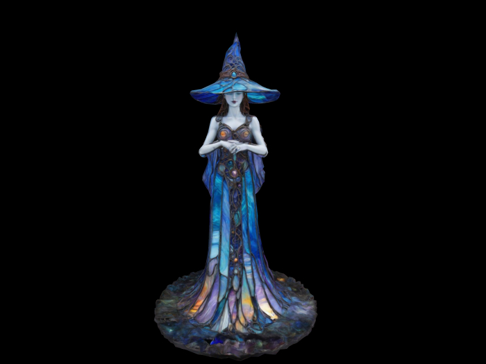 HB: Stained Glass Witch Statue FuLL PERM
