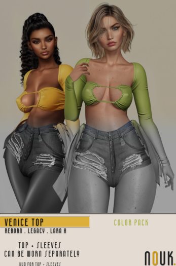 Nouk. Venice Top + Sleeves Color Pack