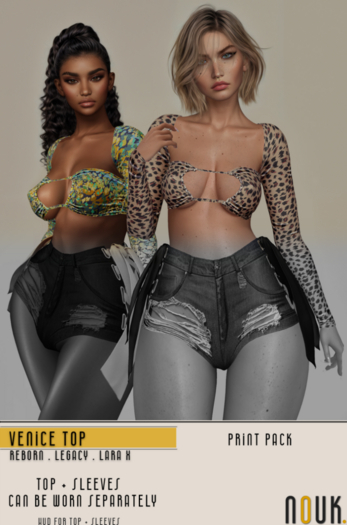 Nouk. Venice Top + Sleeves Print Pack