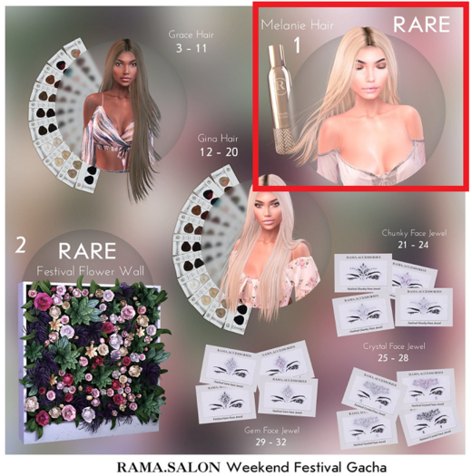 RAMA.SALON - Melanie Hair 'EXCLUSIVE' Rezz Me RARE