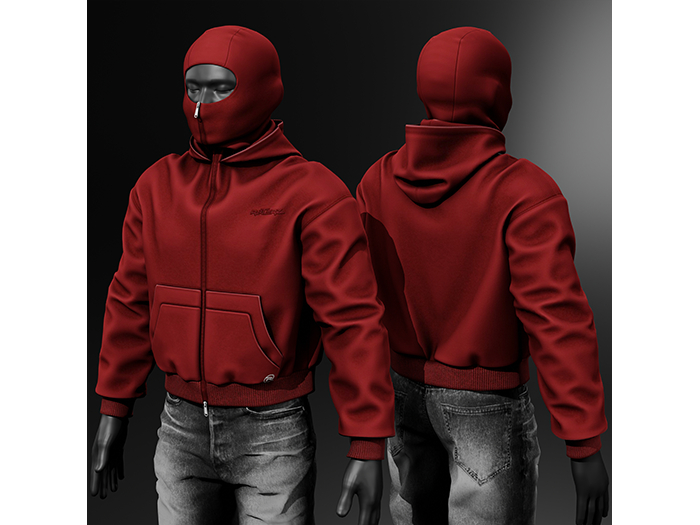 [R8TERZ] Zack Set Closed Balaclava Jacket Red