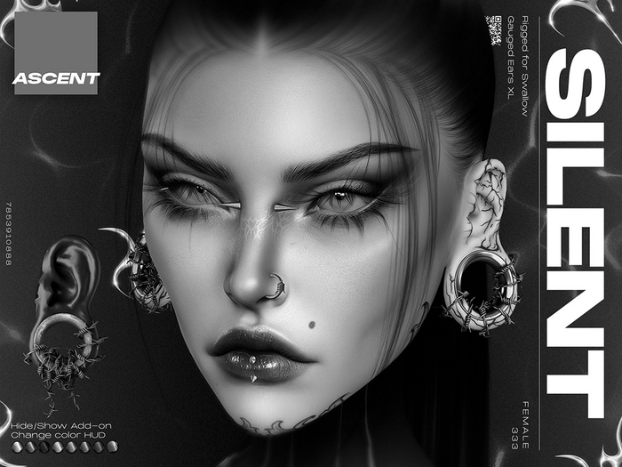 ASCENT - DEMO Silent Gauge Earrings (Swallow XL F)