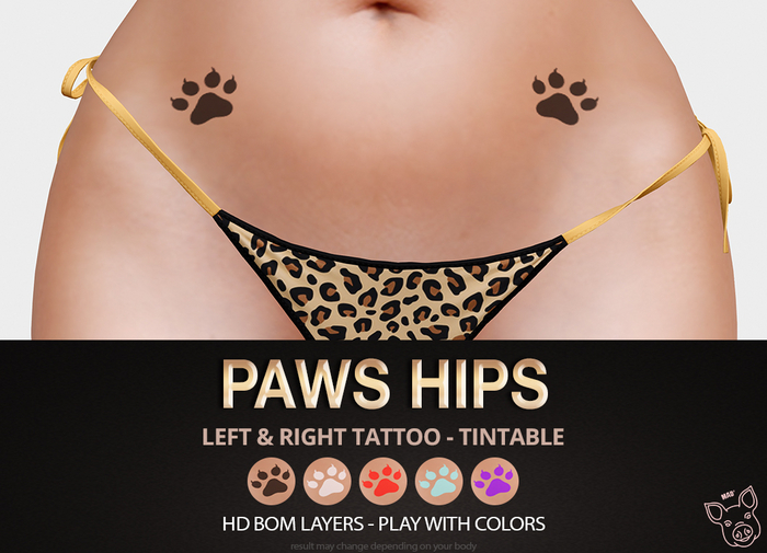 Mad' - Paws Hips Tattoo [BOM]