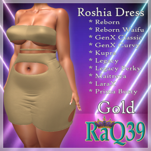 [R39] Roshia Dress-Gold