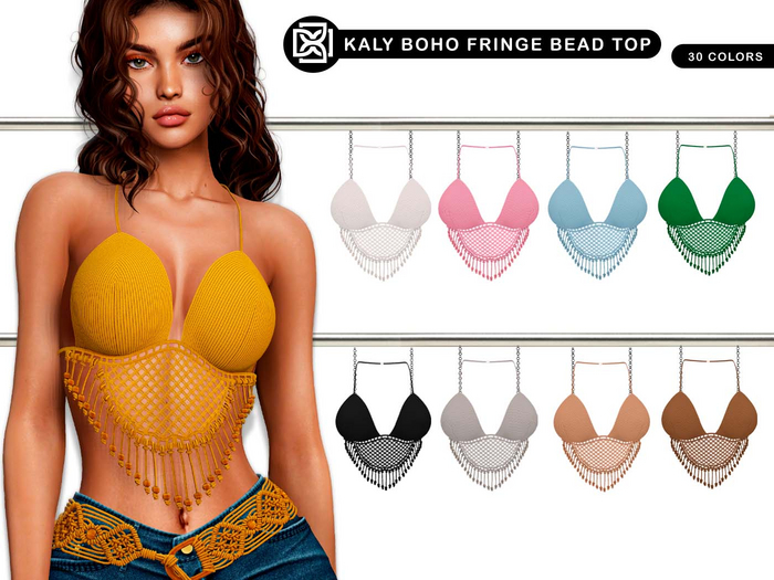 Addams - Kaly Boho Fringe Bead Top #FATPACK