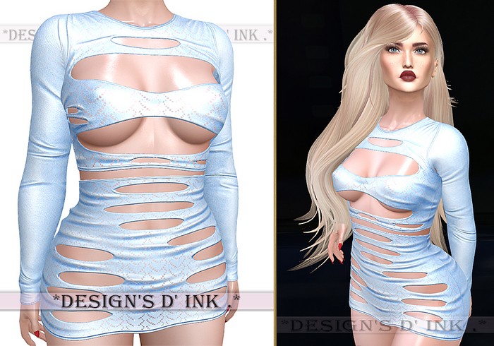 Ferry Dress Columbia Blue Lace