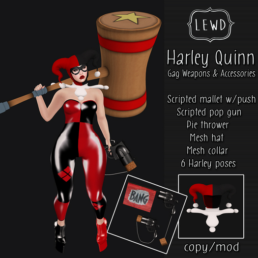 : Lewd :  Harly Quin Weapons / Accessories