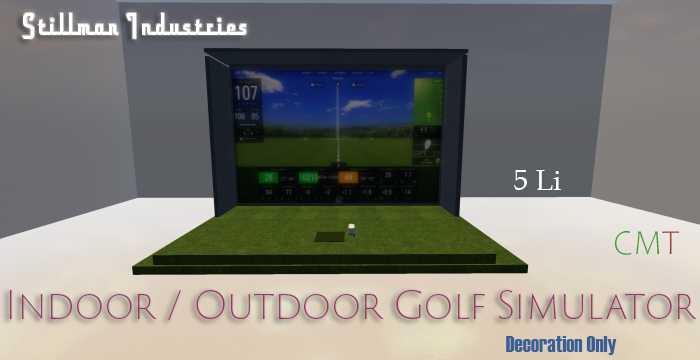 Indoor/Outdoor Golf Simulator - Decor Only