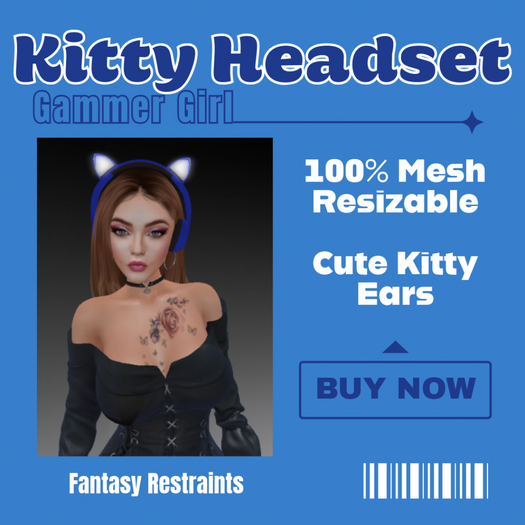 [FR] Kitty Headset - Blue / Black