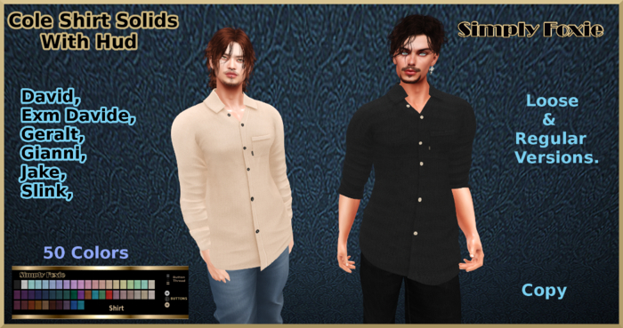 Cole Shirt Solids With Hud (Boxed) ADD