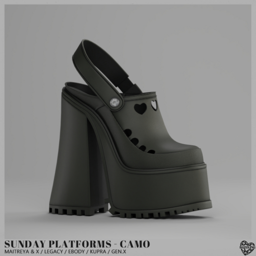 Second Life Marketplace - [Dazzling] Sunday platforms - camo