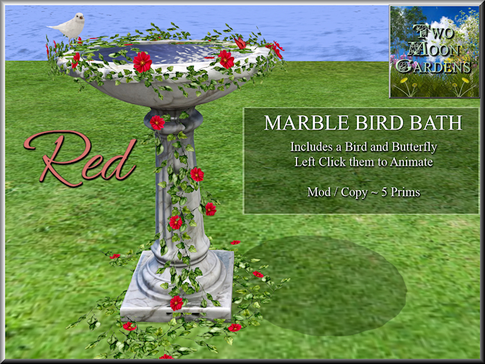 Garden|Bird Bath Red