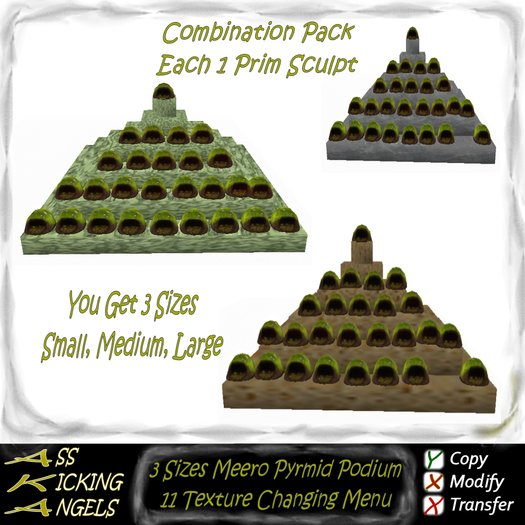 AKA Combination Pack 3 Meeroo Pyrmid Podium Texture Menu 