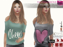 MI970151 Ladies Shoulder Cut-Out Tee Shirt FITMESH