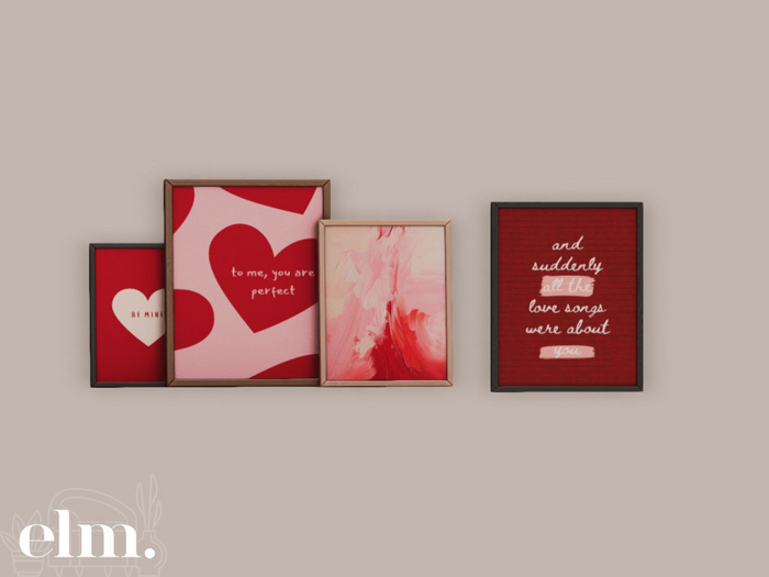 Elm. Valentines Decor//Romance Frames