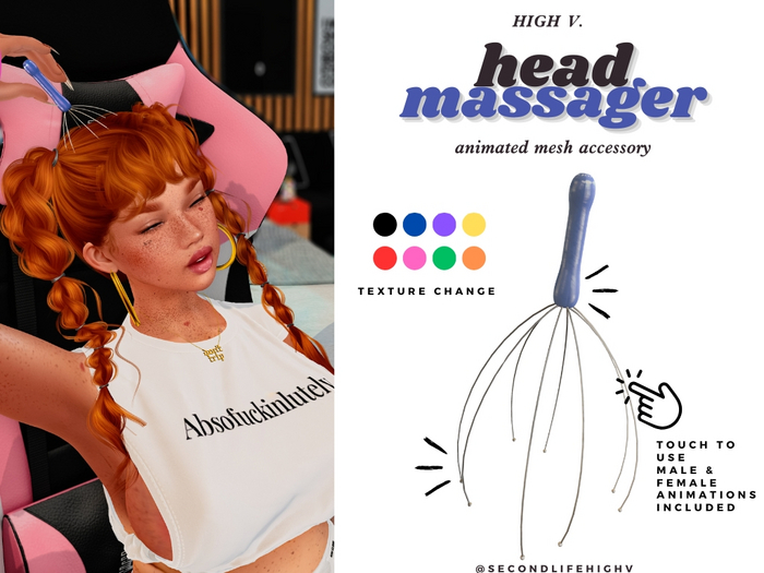 [high v.] head massager chubby pack unpacker (add)