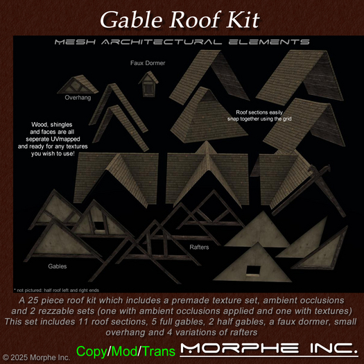 Gable Roof Kit package