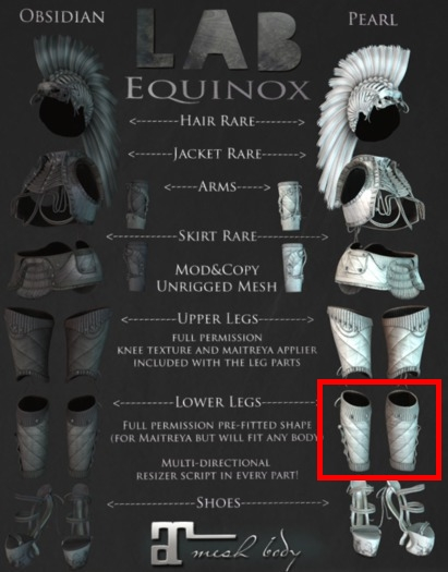 [LAB737] Equinox Lower Legs Pearl