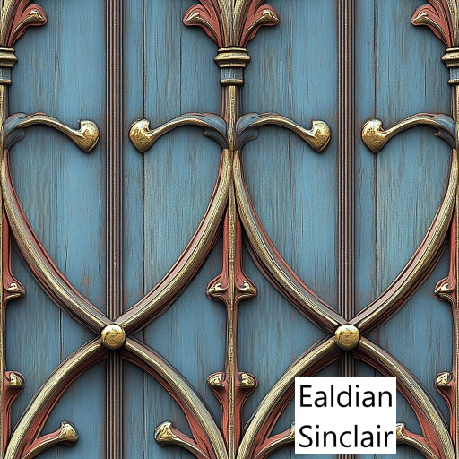 Blue Gothic Tracery Paneling Seamless Texture