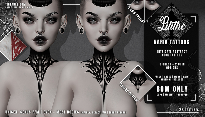 Lilithe'// Naria Tattoos
