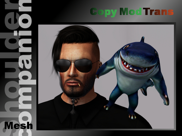 Hungry shark (shoulder companion)