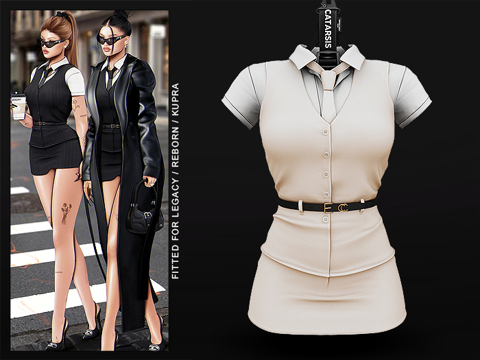 "CATARSIS" MANYA Dress - CREMA