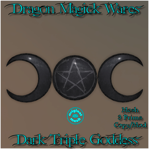 Dragon Magick Wares Dark Triple Goddess Wall Art