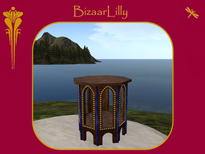 Turkish Delight Small Table ~ Indigo