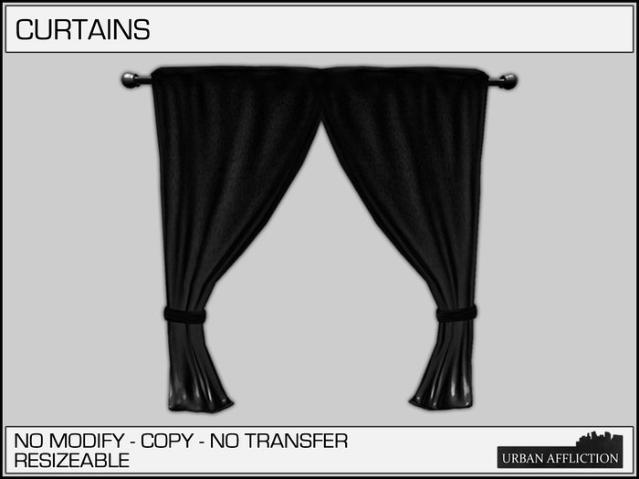..:: URBAN AFFLICTION ::.. Curtains / Black