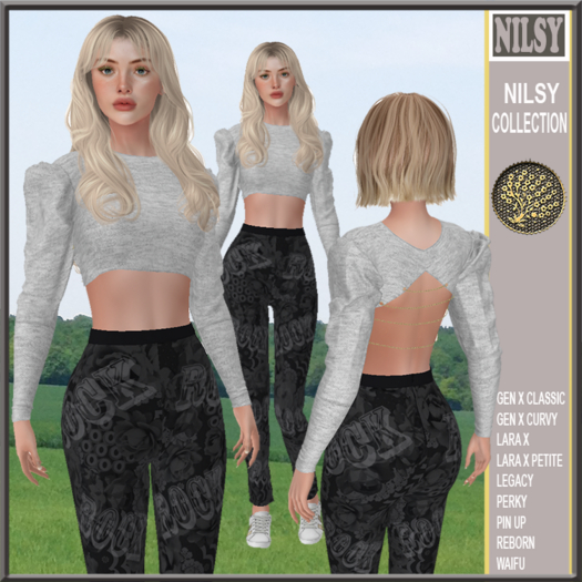 BACK CHAINED SWEATSHIRT&LEGGINGS