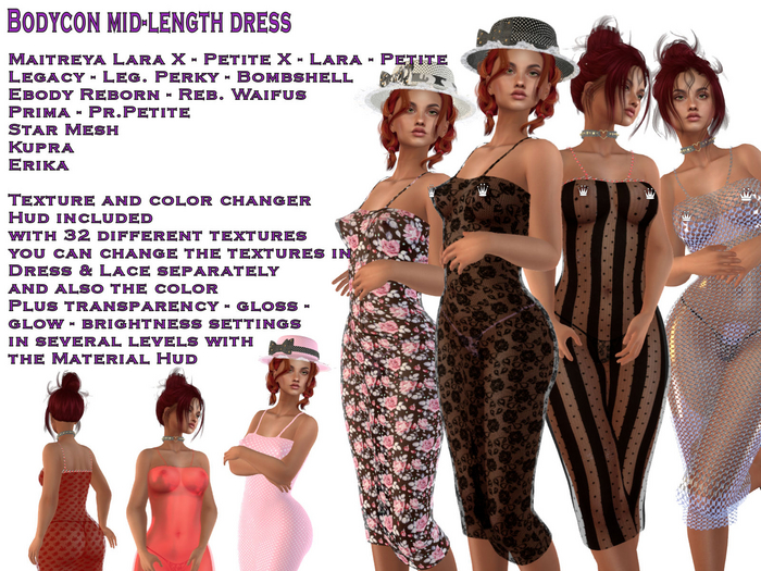 Bodycon mid-length dress