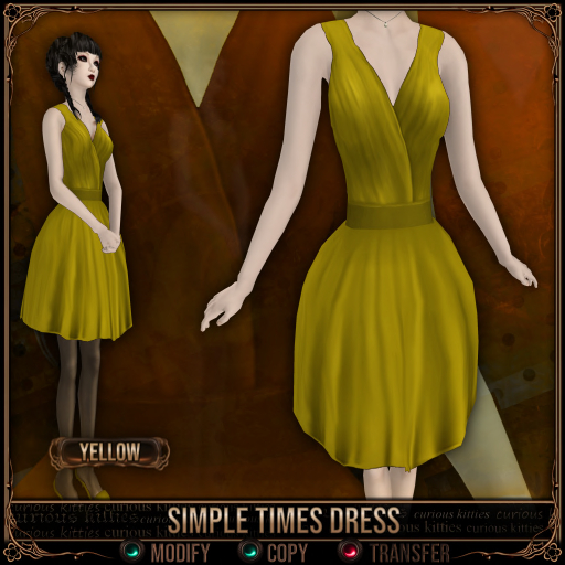 =^.^= Simple Times Dress - Yellow