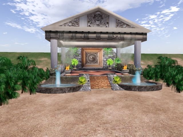 Temple  (22 prim) w-roof