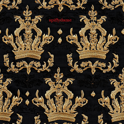 Second Life Marketplace - Embroidered Crowns Baroque Seamless Texture