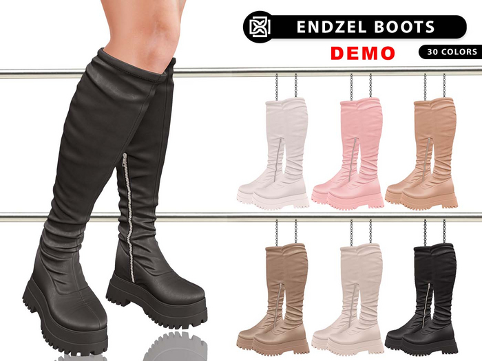 Addams - Endzel High Chunky Sole Boots #DEMO