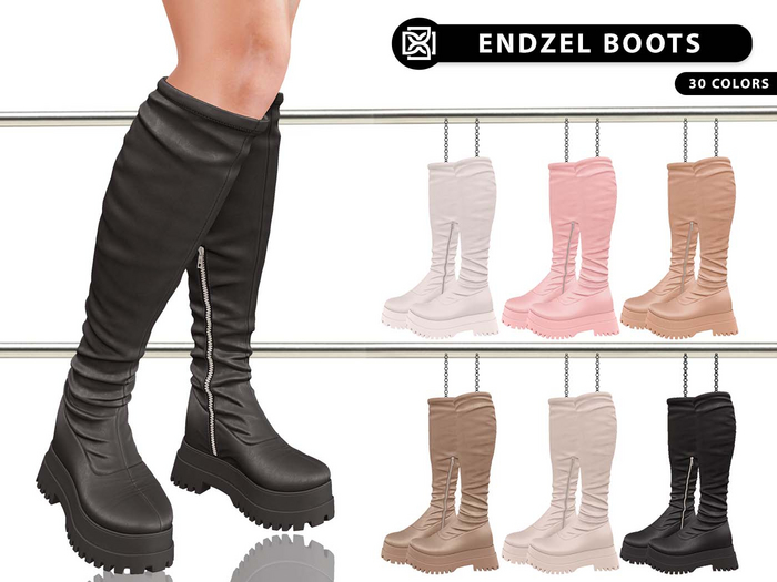 Addams - Endzel High Chunky Sole Boots #FATPACK