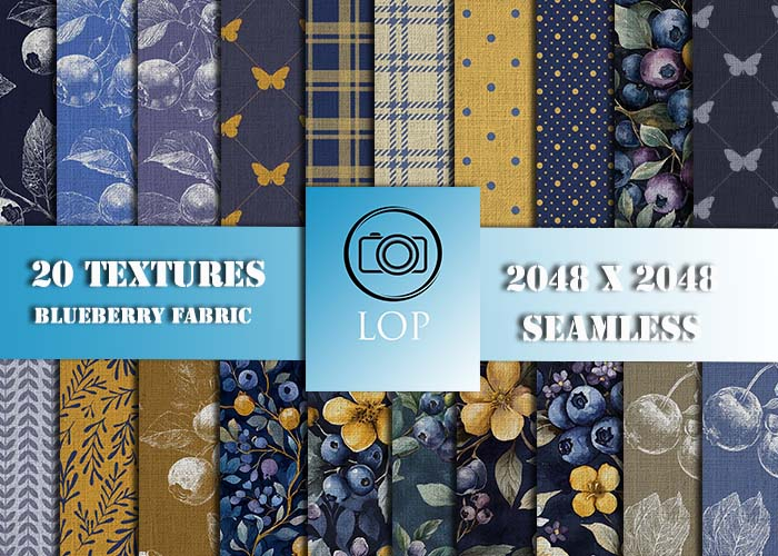 TEXTURE BLUEBERRY FABRIC  