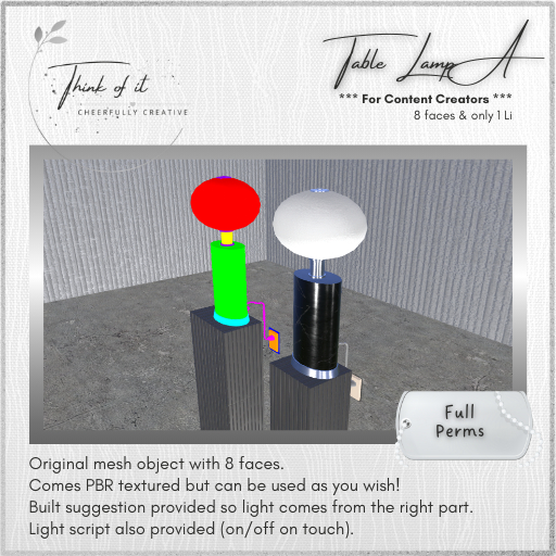 {ToI} Table Lamp A - Full Perms