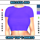 Debbie-Crop Top T-Shirt 3 Pack #2 For The Belleza Isis Body