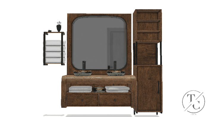[TC] Bathroom Wood Brown add me