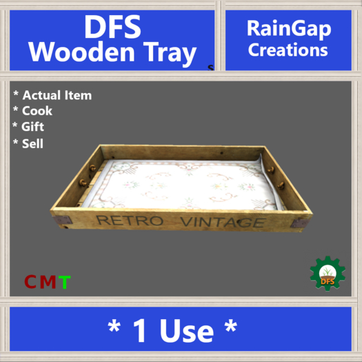 DFS Wooden Tray ACTUAL ITEM
