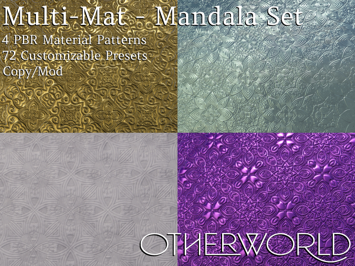 Otherworld PBR Multi-Material - Mandala Set CM