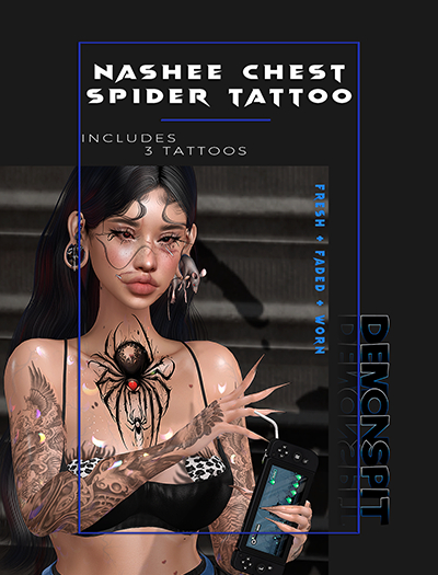 -DS- Nashee Chest Spider Tattoo