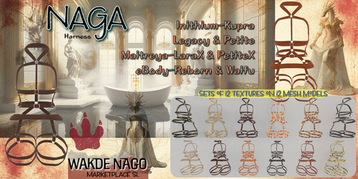 WN  Naga Harmess - Set of 12 for Meshbody-Legacy