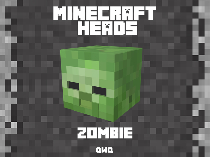 QwQ - Minecraft Zombie Head