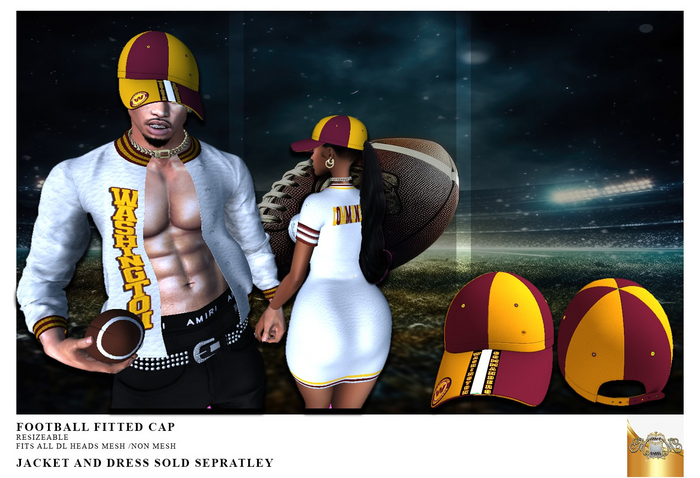 ~MM~ FOOTBALL FITTED CAP WASHINGTON