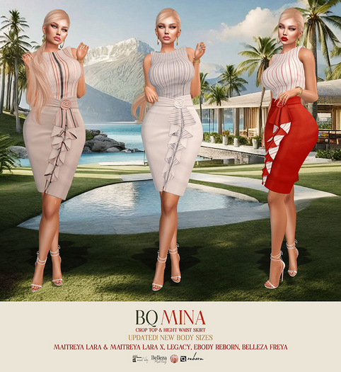 BQ::Mina Crop Top:: Red 