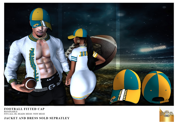 ~MM~ FOOTBALL FITTED CAP MISSISSIPPI JAGUARS