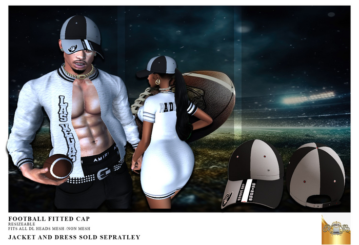 ~MM~ FOOTBALL FITTED CAP VEGAS 